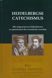 Heidelbergse Catechismus met uitgeschreven bijbelteksten en synoniemen bij verouderde woorden.jpg